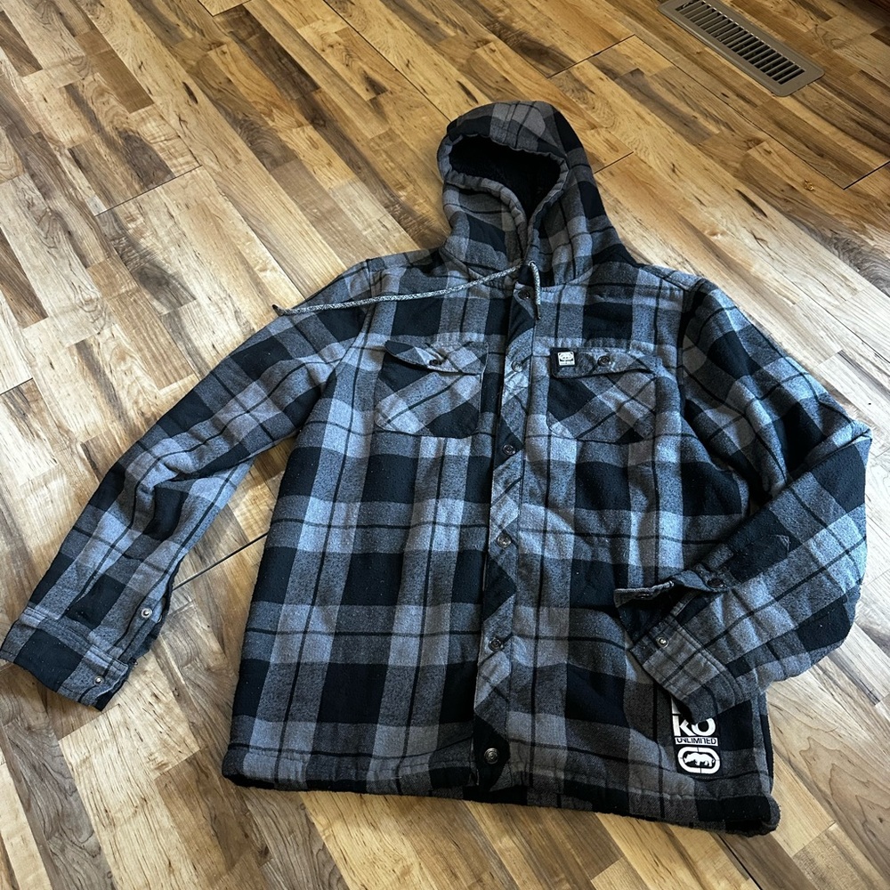 Ecko Unlimited Black and Gray Jacket